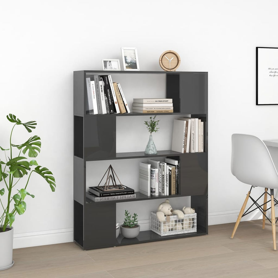 Boekenkast/Kamerscherm 00X24X24 Cm Hoogglans grijs