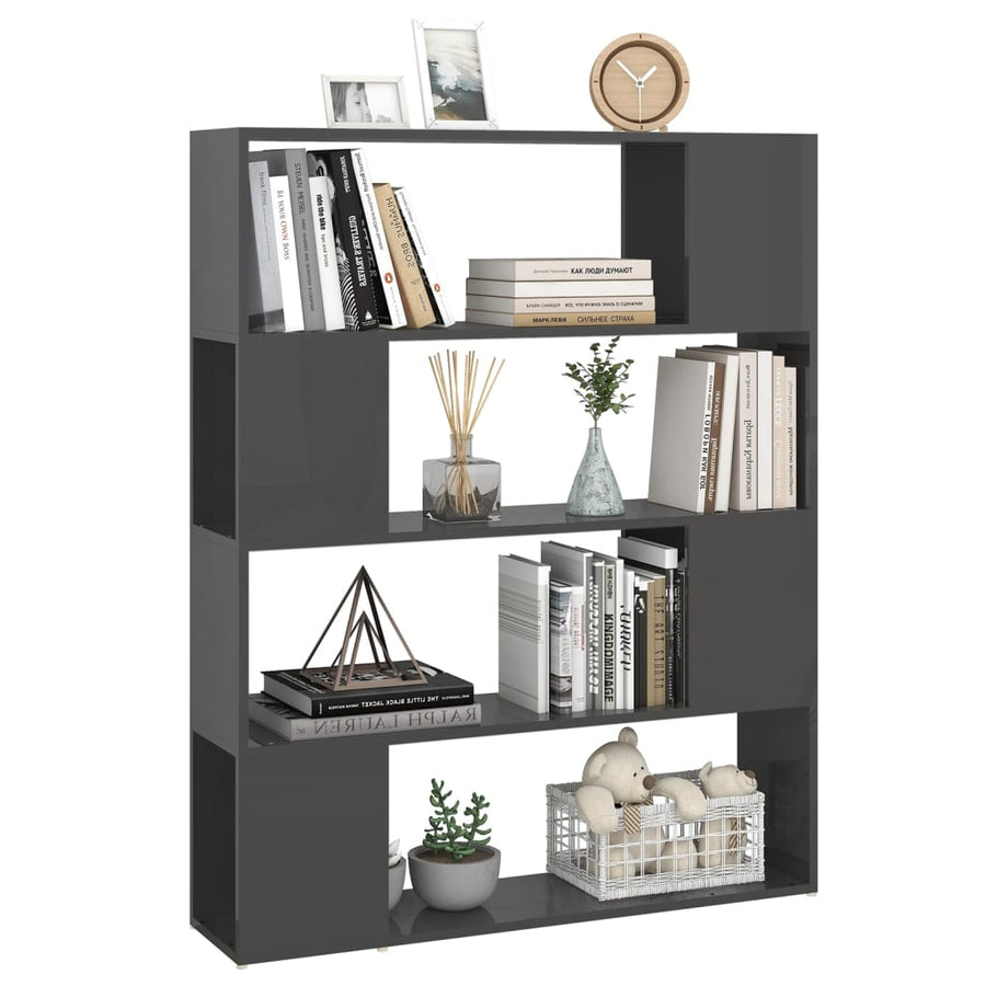 Boekenkast/Kamerscherm 00X24X24 Cm Hoogglans grijs