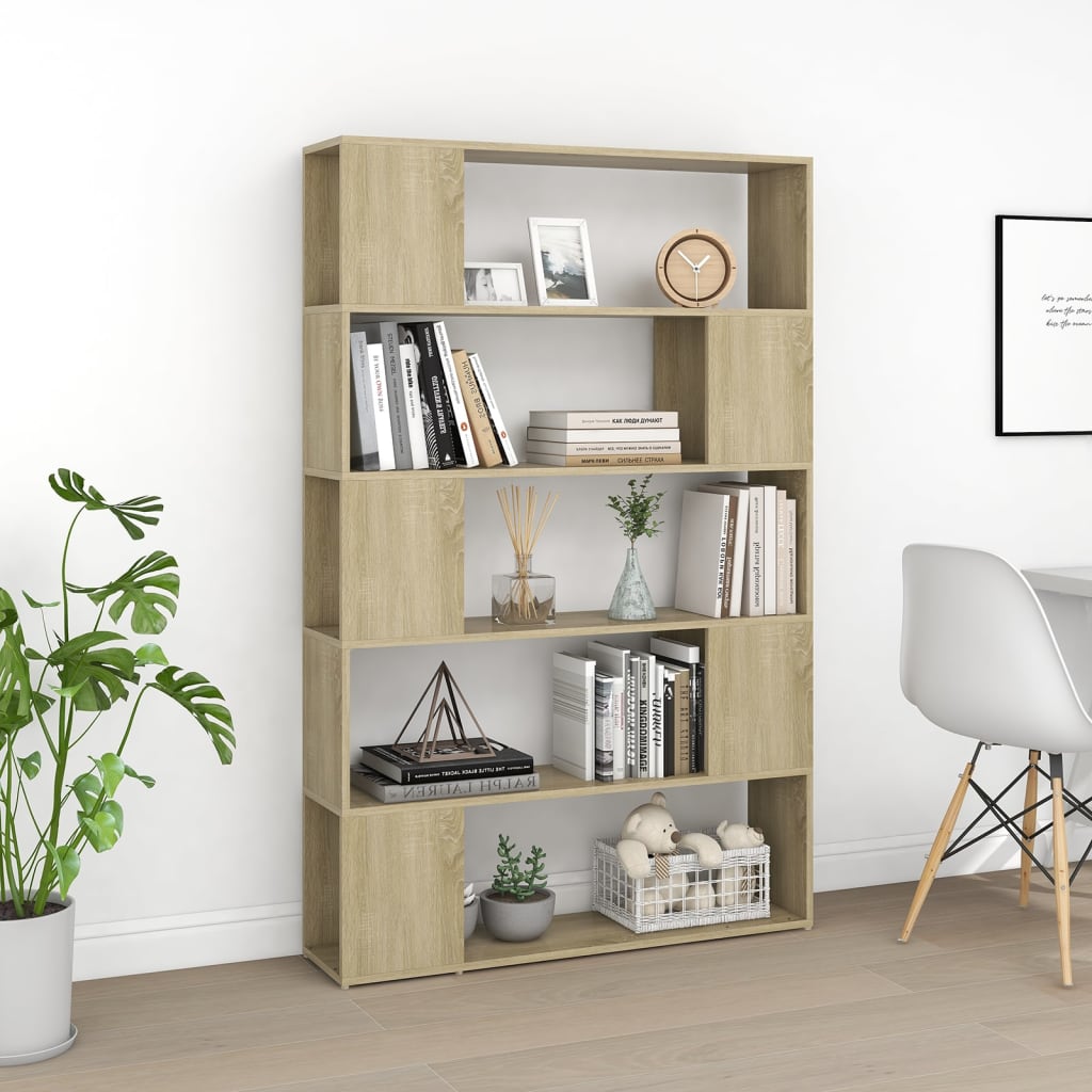 Boekenkast/Kamerscherm 00X24X55 Cm Spaanplaat Sonoma eiken