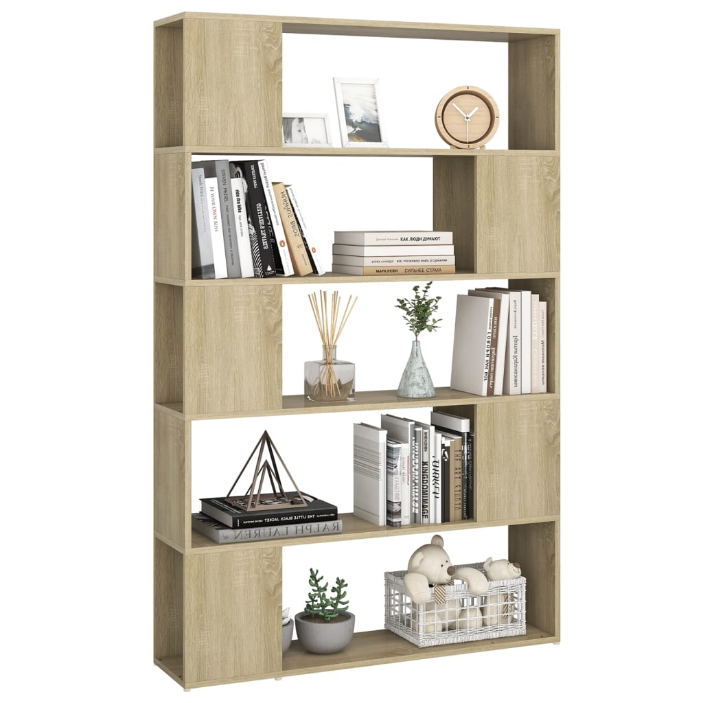 Boekenkast/Kamerscherm 00X24X55 Cm Spaanplaat Sonoma eiken