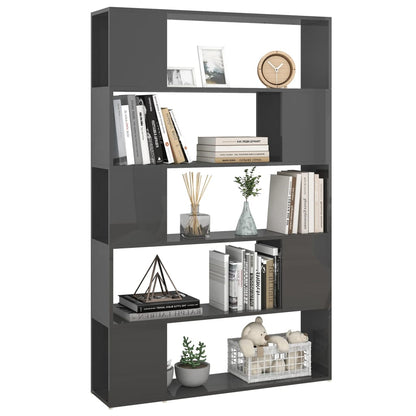 Boekenkast/kamerscherm bewerkt hout hoogglans grijs