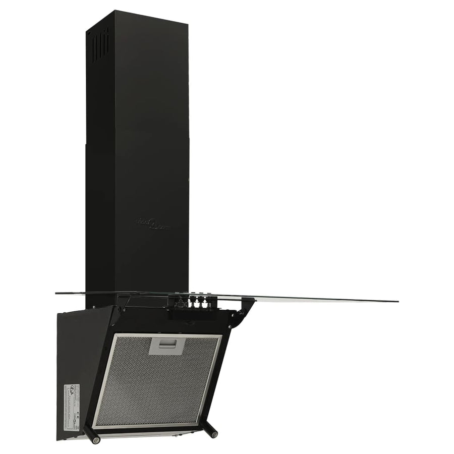 Wandafzuigkap 60 Cm Staal En Gehard Glas 60 x 33 x 93.5 cm Zwart