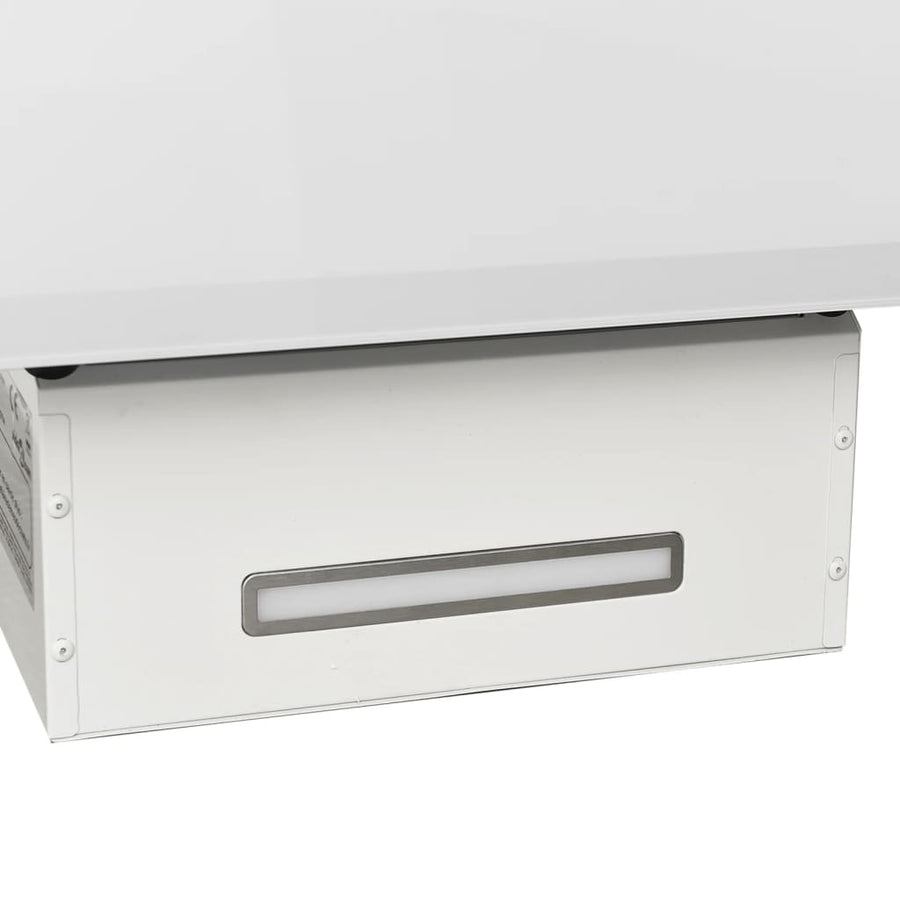 Wandafzuigkap 60 Cm Staal En Gehard Glas 60 x 33 x 93.5 cm Wit