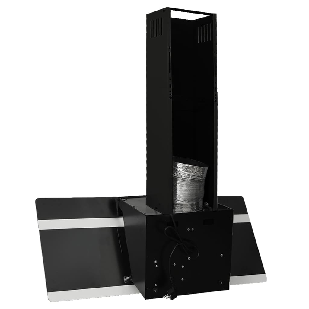 Wandafzuigkap 90 Cm Staal En Gehard Glas 90 x 33 x 93.5 cm Zwart