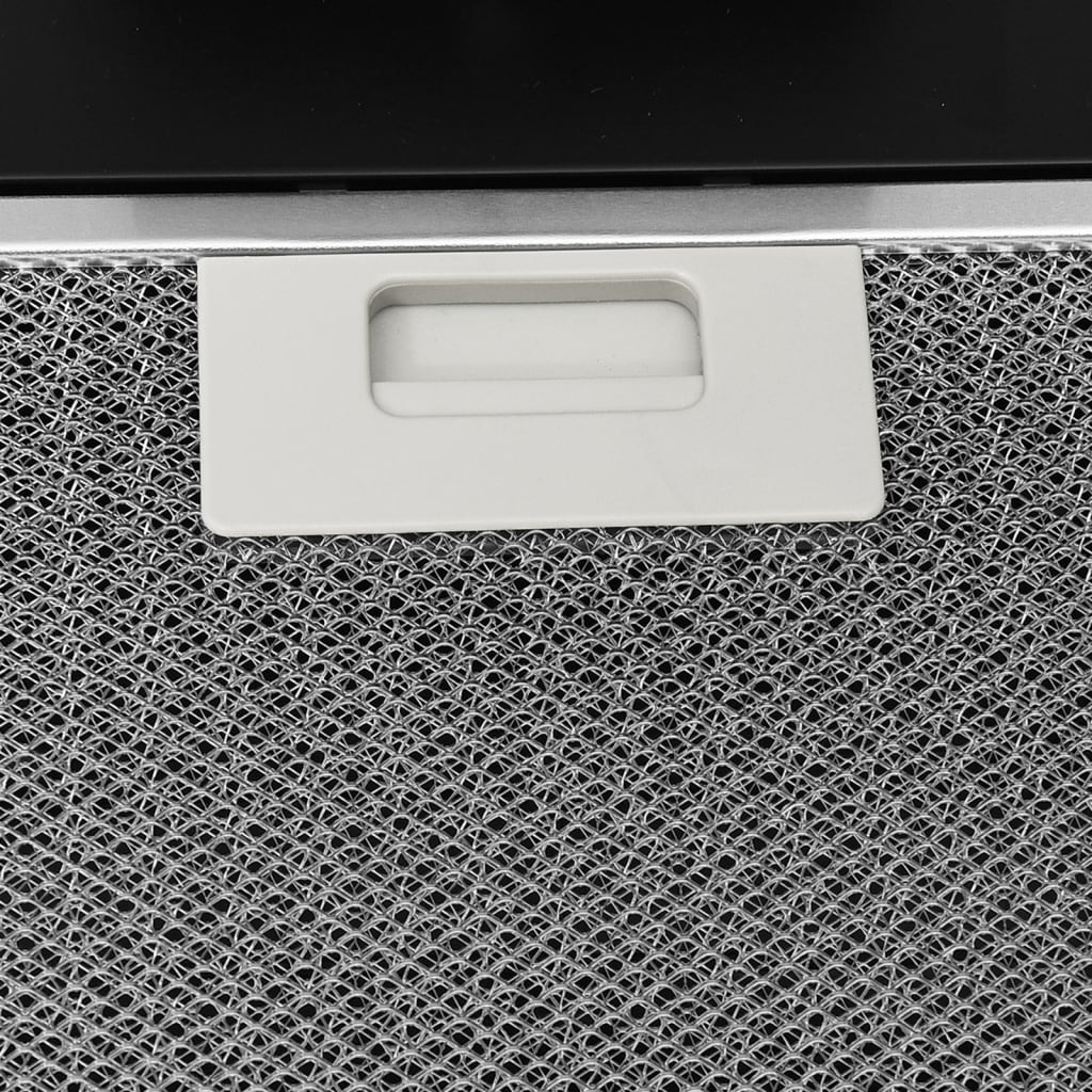 Wandafzuigkap 90 Cm Staal En Gehard Glas 90 x 33 x 93.5 cm Zwart