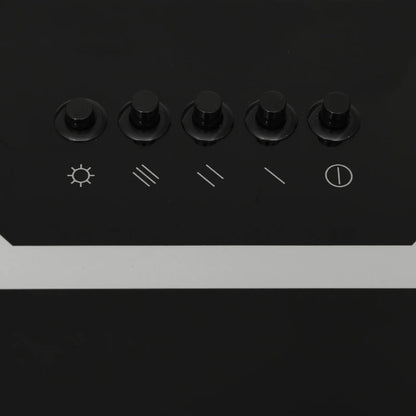 Wandafzuigkap 90 Cm Staal En Gehard Glas 90 x 33 x 93.5 cm Zwart