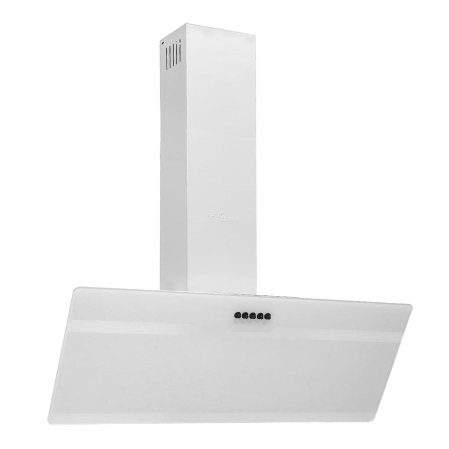 Wandafzuigkap 90 Cm Staal En Gehard Glas 90 x 33 x 93.5 cm Wit