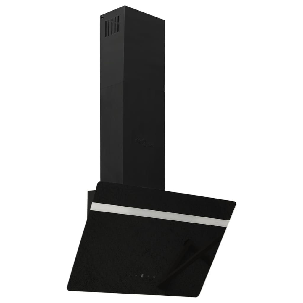 Wandafzuigkap 60 Cm Staal En Gehard Glas 60 x 33.5 x 108 cm Zwart