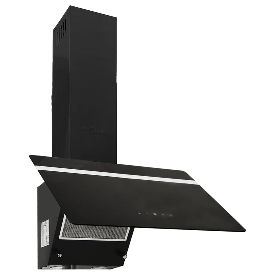 Wandafzuigkap 60 Cm Staal En Gehard Glas 60 x 33.5 x 108 cm Zwart