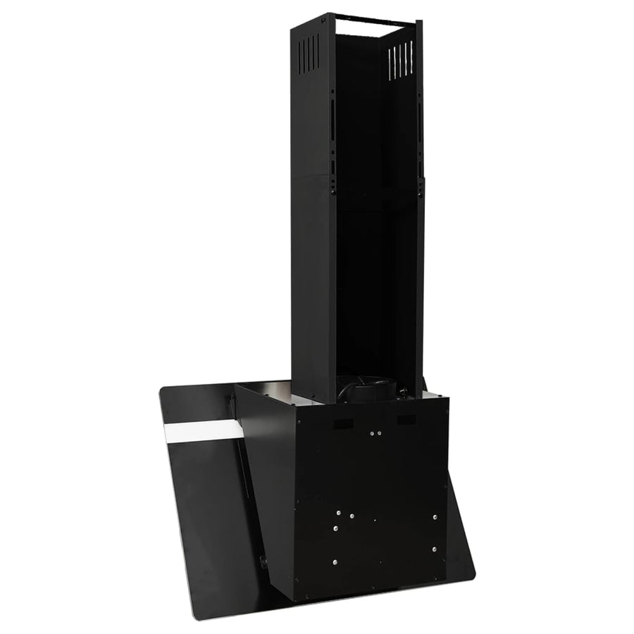 Wandafzuigkap 60 Cm Staal En Gehard Glas 60 x 33.5 x 108 cm Zwart