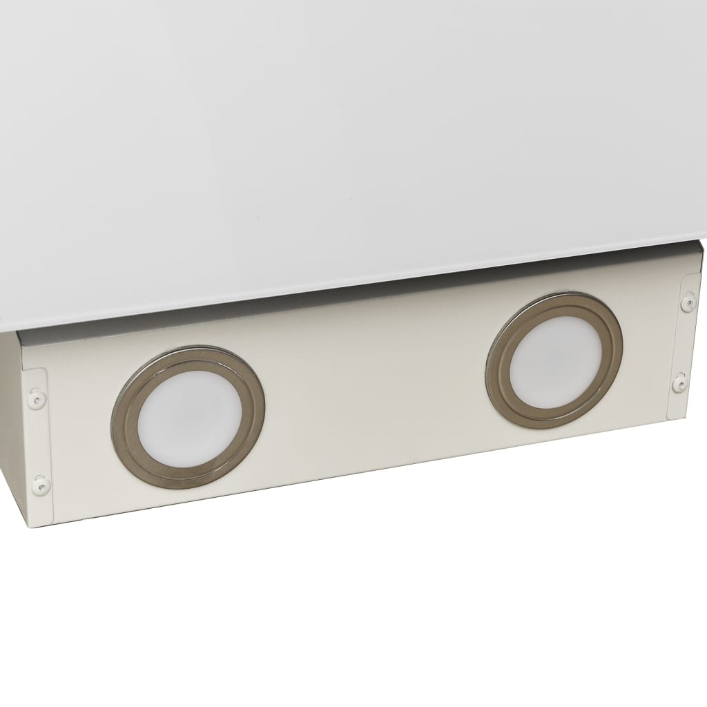 Wandafzuigkap 60 Cm Staal En Gehard Glas 60 x 31 x 108 cm Wit