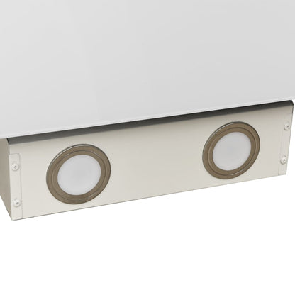 Wandafzuigkap 60 Cm Staal En Gehard Glas 60 x 31 x 108 cm Wit