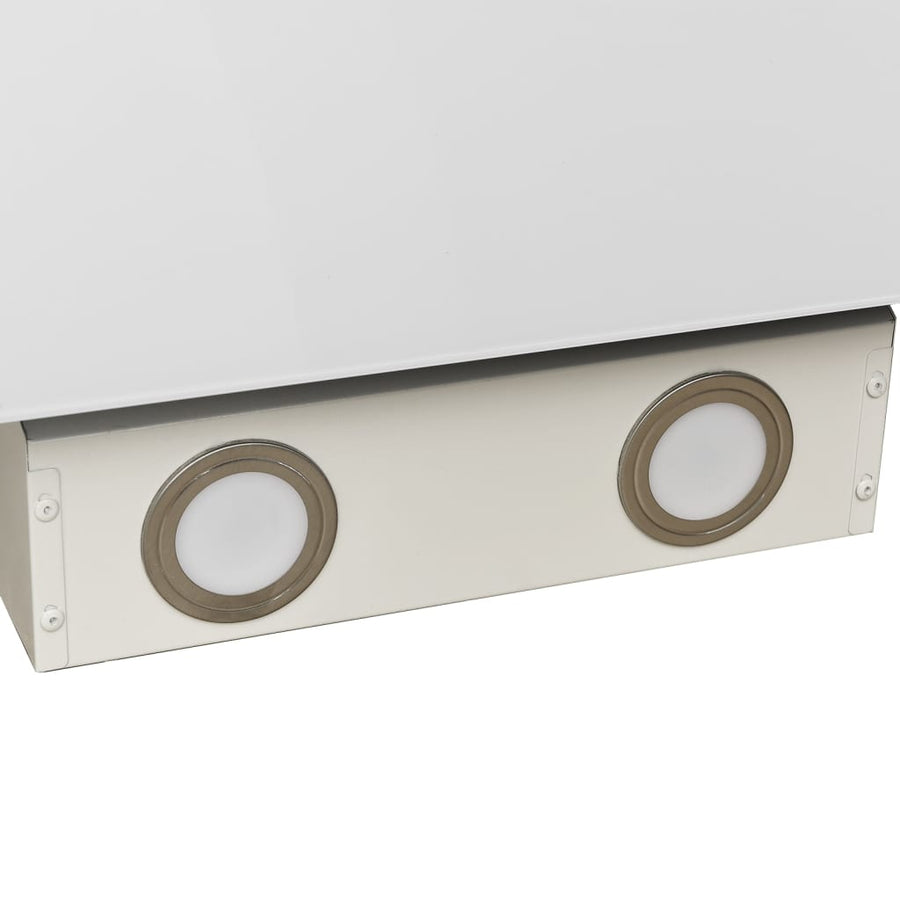 Wandafzuigkap 60 Cm Staal En Gehard Glas 60 x 31 x 108 cm Wit