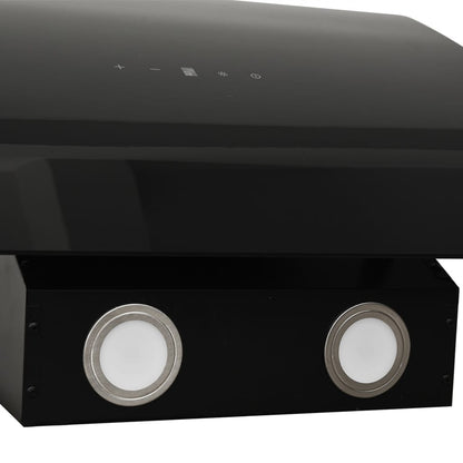 Wandafzuigkap 90 Cm Staal En Gehard Glas 90 x 31 x 108 cm Zwart