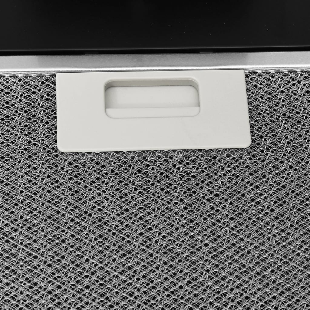 Wandafzuigkap 90 Cm Staal En Gehard Glas 90 x 31 x 108 cm Zwart