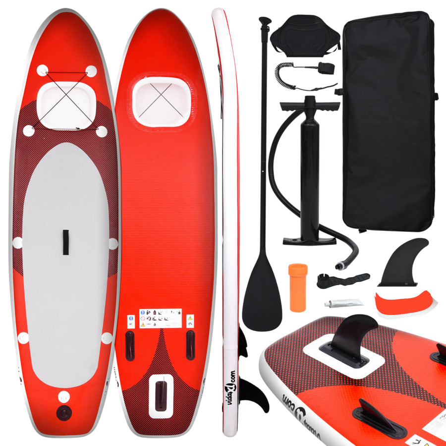 Stand Up Paddleboardset Opblaasbaar 300 x 76 x 10 cm Rood