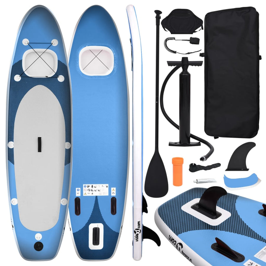 Stand Up Paddleboardset Opblaasbaar 360 x 81 x 10 cm Zeeblauw
