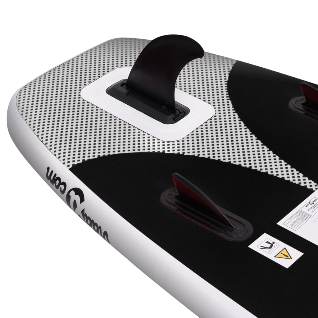 Stand Up Paddleboardset Opblaasbaar 360 x 81 x 10 cm Zwart