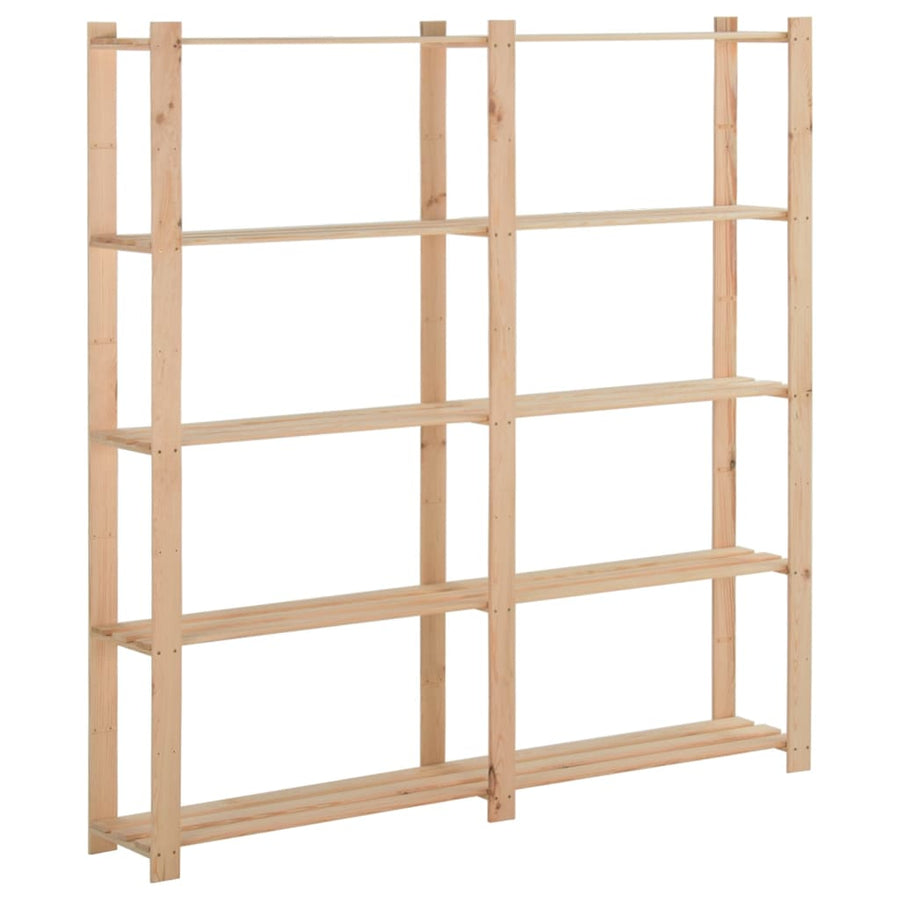 Opbergrek 5-Laags 70X28,5X70 Cm Massief Grenenhout 170 x 28.5 x 170 cm Naturel