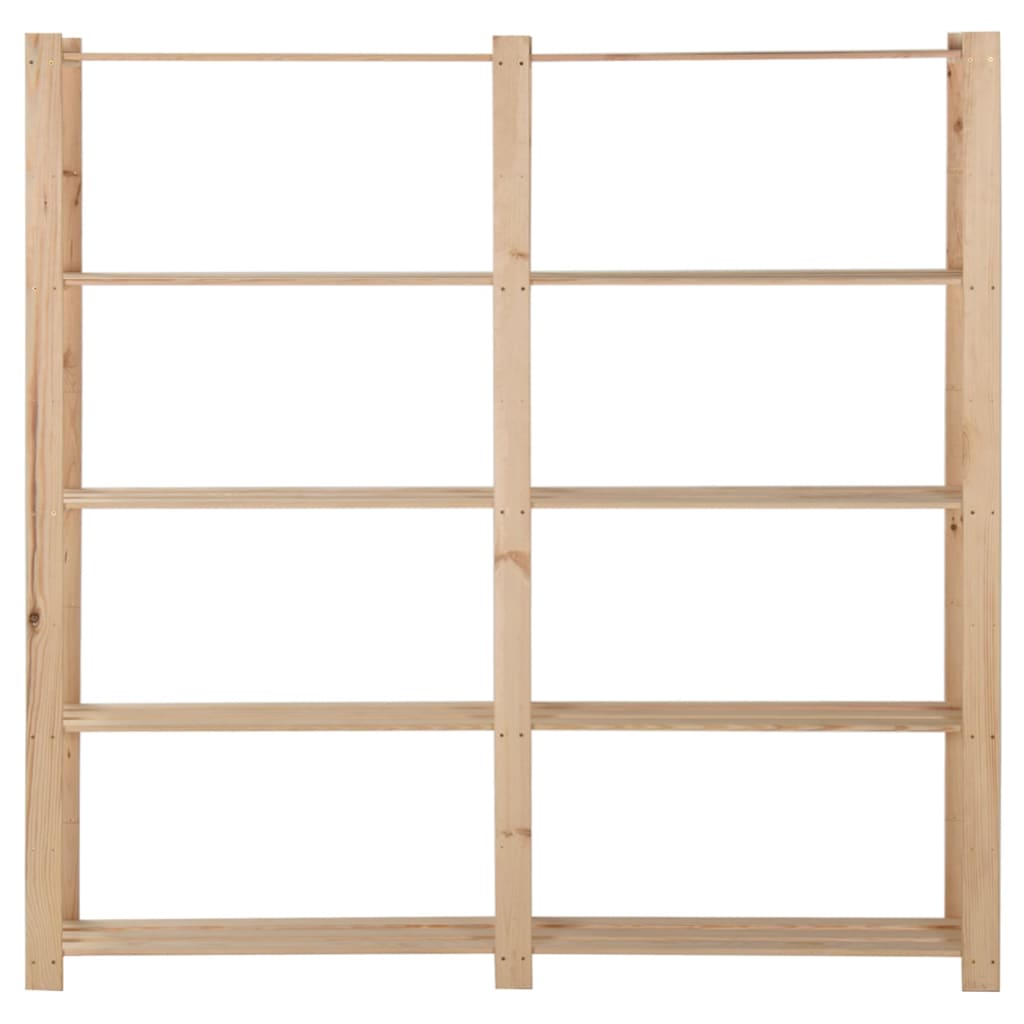 Opbergrek 5-Laags 70X28,5X70 Cm Massief Grenenhout 170 x 28.5 x 170 cm Naturel