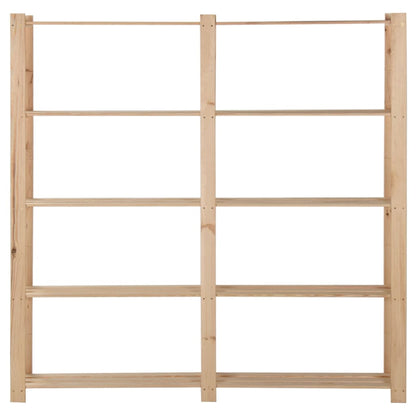 Opbergrek 5-Laags 70X28,5X70 Cm Massief Grenenhout 170 x 28.5 x 170 cm Naturel