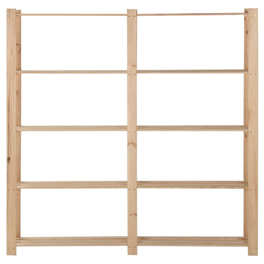 Opbergrek 5-Laags 70X28,5X70 Cm Massief Grenenhout 170 x 28.5 x 170 cm Naturel