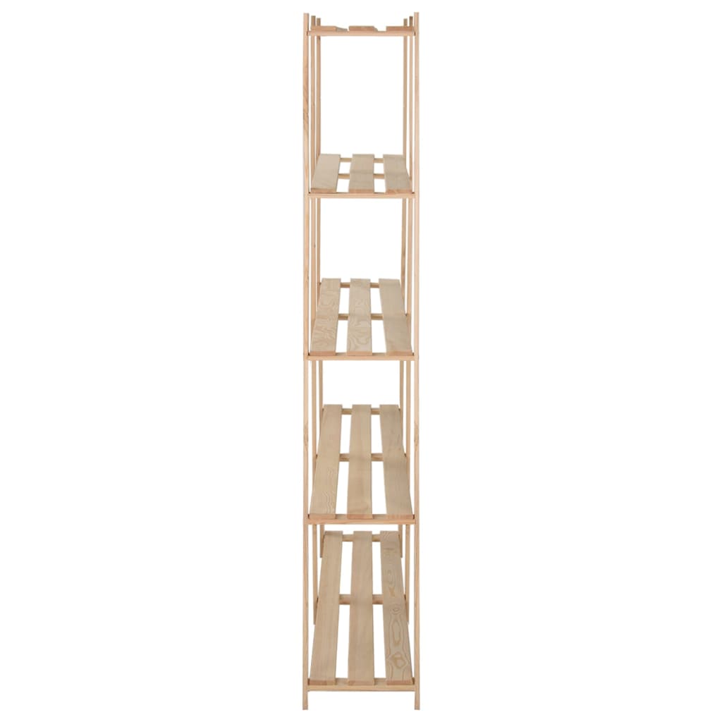 Opbergrek 5-Laags 70X28,5X70 Cm Massief Grenenhout 170 x 28.5 x 170 cm Naturel