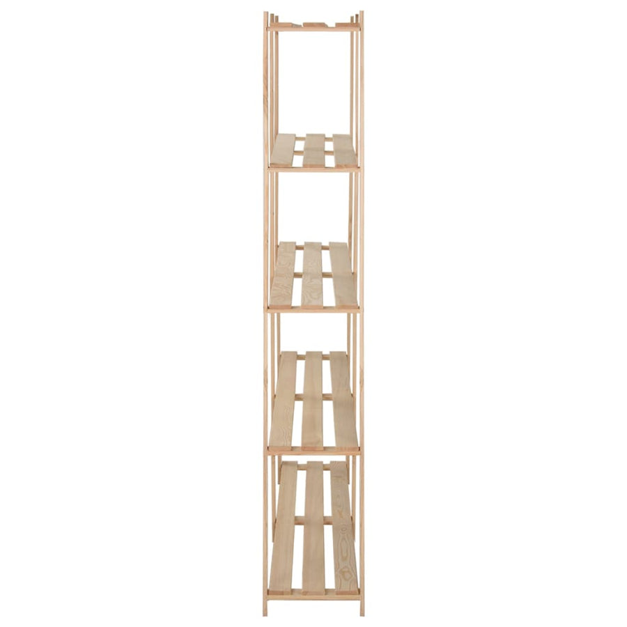 Opbergrek 5-Laags 70X28,5X70 Cm Massief Grenenhout 170 x 28.5 x 170 cm Naturel