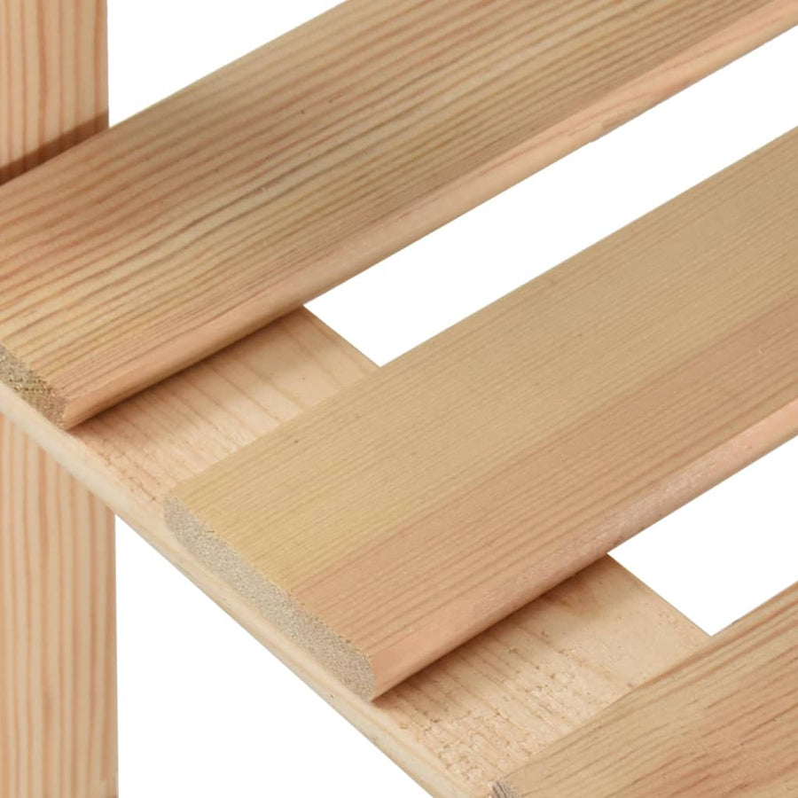 Opbergrek 5-Laags 70X28,5X70 Cm Massief Grenenhout 170 x 28.5 x 170 cm Naturel