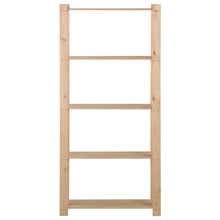 Opbergrek 5-Laags 80X28,5X70 Cm Massief Grenenhout 80 x 28.5 x 170 cm Naturel