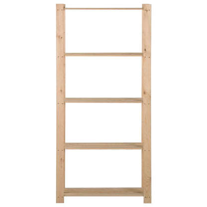Opbergrek 5-Laags 80X28,5X70 Cm Massief Grenenhout 80 x 28.5 x 170 cm Naturel