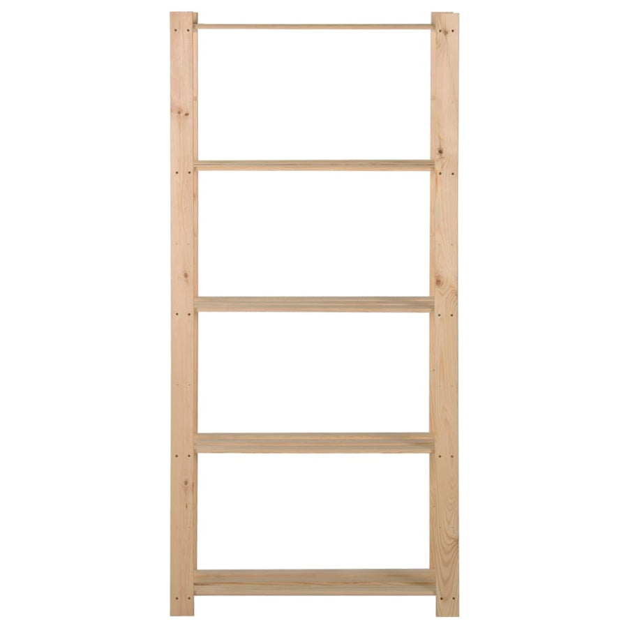 Opbergrek 5-Laags 80X28,5X70 Cm Massief Grenenhout 80 x 28.5 x 170 cm Naturel