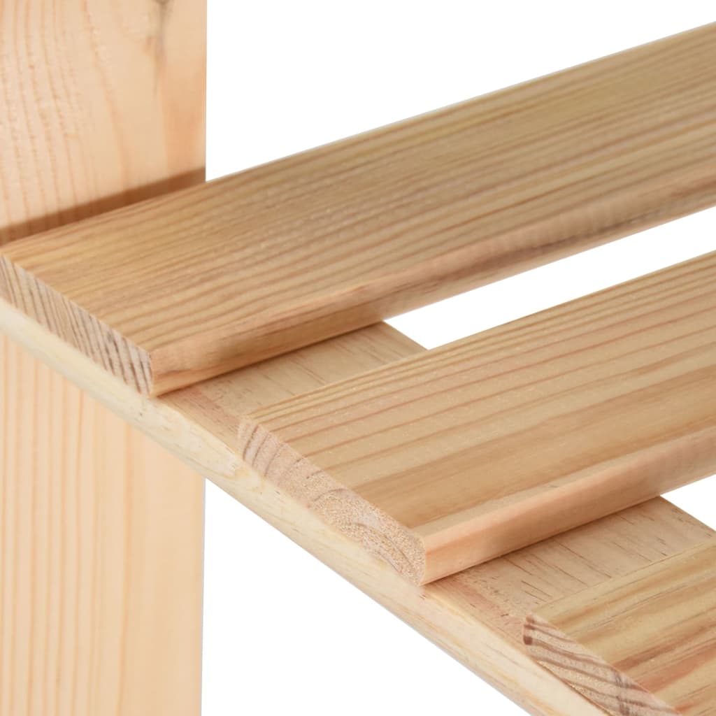 Opbergrek 5-Laags 80X28,5X70 Cm Massief Grenenhout 80 x 28.5 x 170 cm Naturel