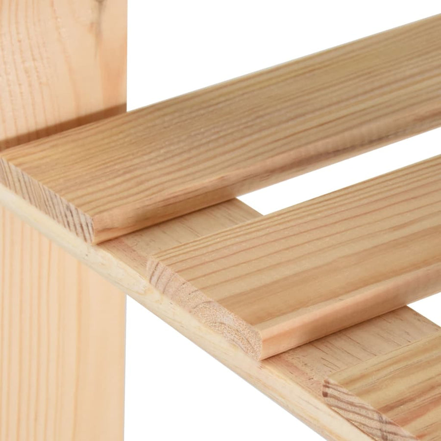Opbergrek 5-Laags 80X28,5X70 Cm Massief Grenenhout 80 x 28.5 x 170 cm Naturel