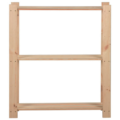 Opbergrek 3-Laags 80X28,5X90 Cm Massief Grenenhout 80 x 28.5 x 90 cm Naturel