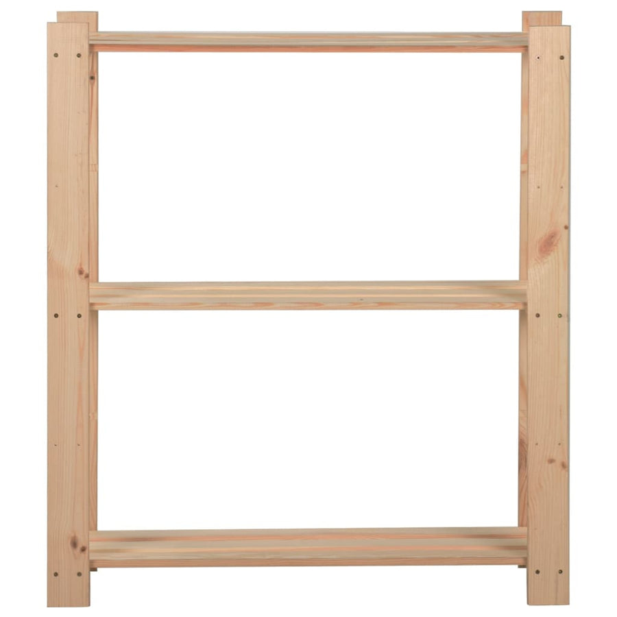 Opbergrek 3-Laags 80X28,5X90 Cm Massief Grenenhout 80 x 28.5 x 90 cm Naturel