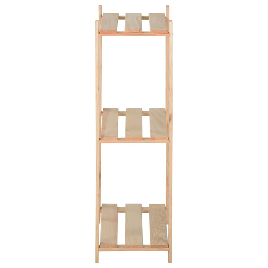Opbergrek 3-Laags 80X28,5X90 Cm Massief Grenenhout 80 x 28.5 x 90 cm Naturel