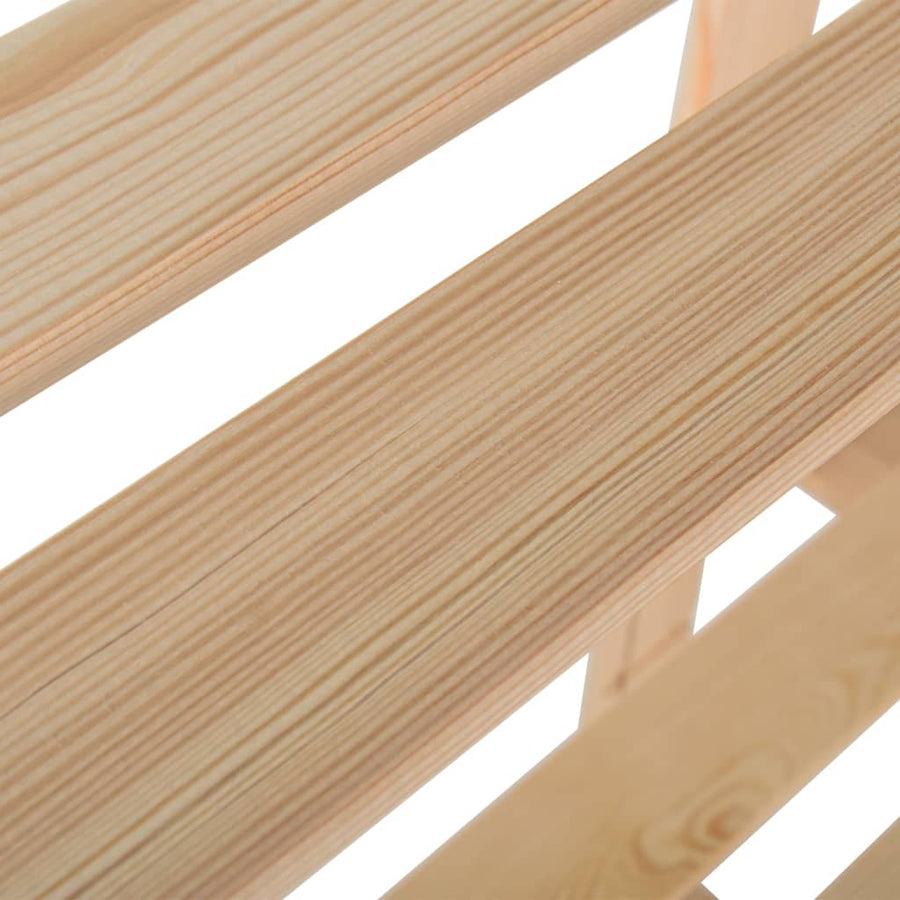 Opbergrek 3-Laags 80X28,5X90 Cm Massief Grenenhout 80 x 28.5 x 90 cm Naturel