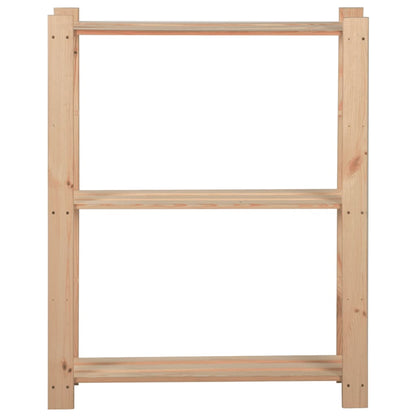 Opbergrek 3-Laags 60X28,5X90 Cm Massief Grenenhout 60 x 28.5 x 90 cm Naturel