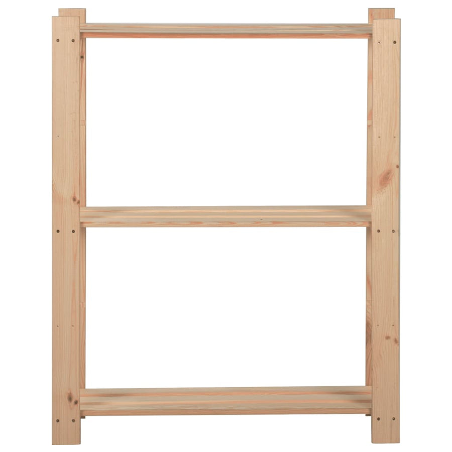Opbergrek 3-Laags 60X28,5X90 Cm Massief Grenenhout 60 x 28.5 x 90 cm Naturel