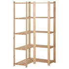Hoekopbergrek 5-laags massief grenenhout 82,5x82,5x170 cm