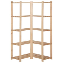 Hoekopbergrek 5-Laags 82,5X82,5X170 Cm Massief Grenenhout