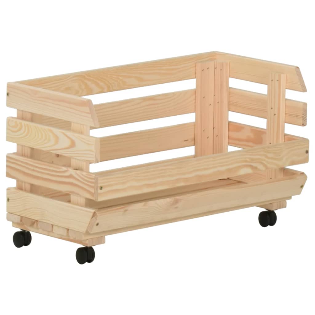 Groentetrolley Massief Grenenhout 37 x 30 x 80 cm