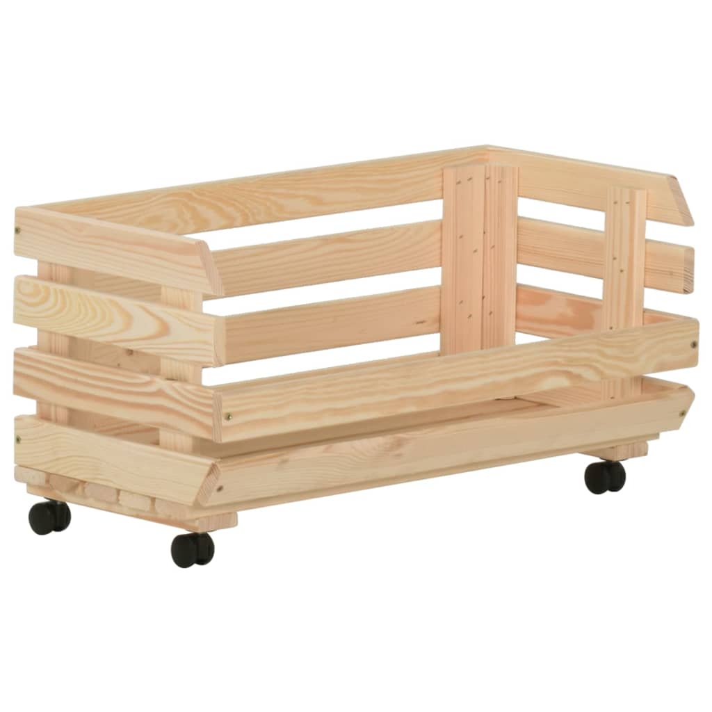 Groentetrolley Massief Grenenhout 57 x 30 x 80 cm