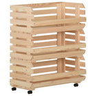 Groentetrolley Massief Grenenhout 77 x 30 x 80 cm