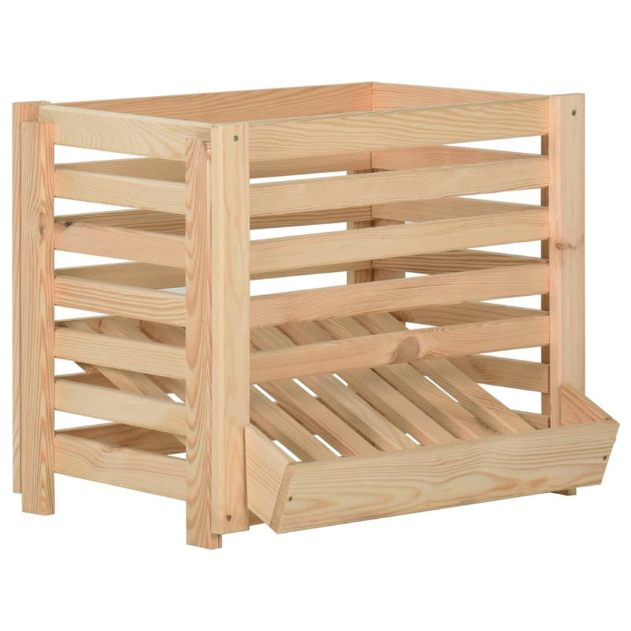 Aardappelkist Massief Grenenhout 60 x 40 x 50 cm