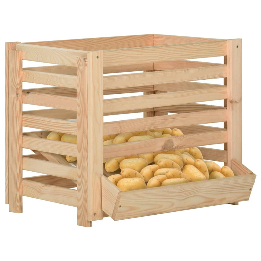 Aardappelkist Massief Grenenhout 60 x 40 x 50 cm