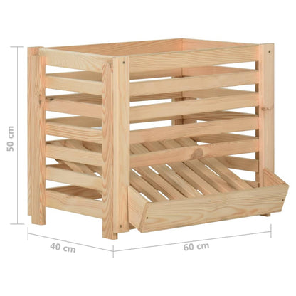 Aardappelkist Massief Grenenhout 60 x 40 x 50 cm