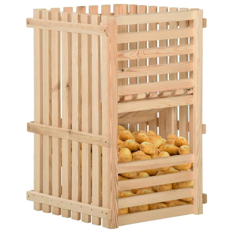Aardappelkist Massief Grenenhout 50 x 50 x 80 cm