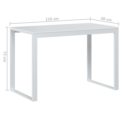 Computerbureau 110x60x73 cm spaanplaat wit